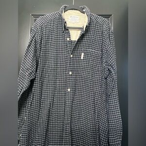 Columbia Men's Black and White Checkered Shirt